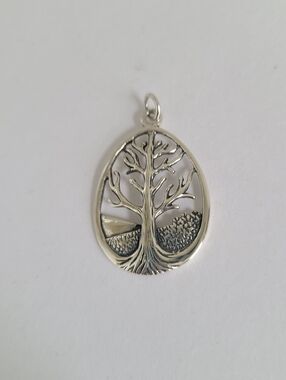 Celtic Solid Sterling Silver Tree of Life Woodsy Artsy Whimsigoth Charm Pendant
